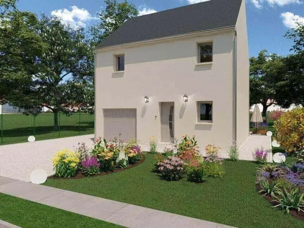 Terrain + Maison (étage) 4 chambres + Garage (ABF) à Parçay-Meslay