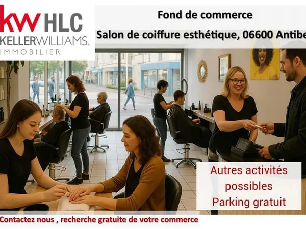 Salon de coiffure à fort potentiel, emplacement stratégique