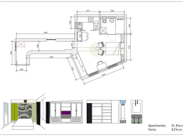 Appartement 1 pièce 39 m²