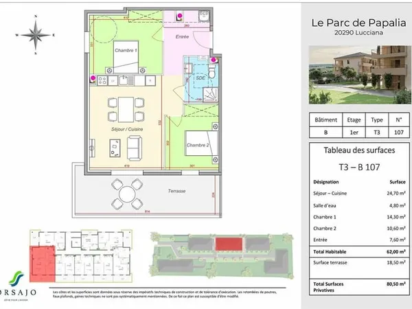 Programme Neuf - Appartements avec terrasse - Le Parc Papalia Lucciana