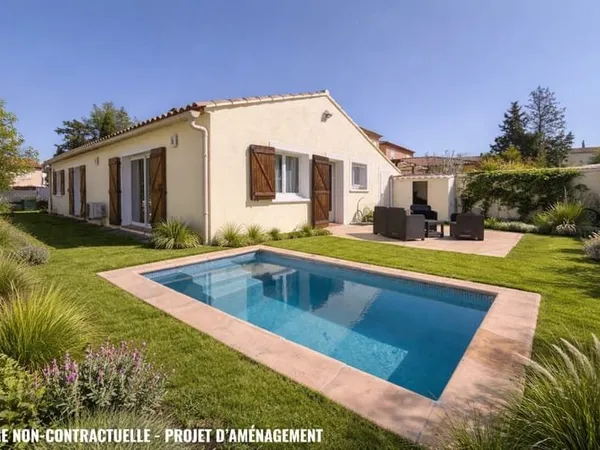 PIERREFEU-DU-VAR - VILLA T5 DE PLAIN-PIED AU CALME AVEC PISCINE ET GARAGE
