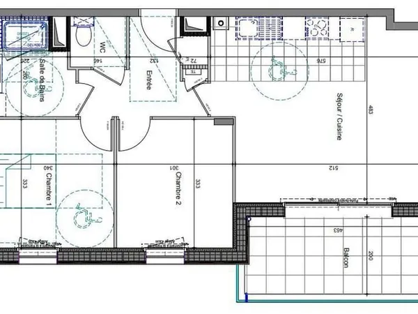 Appartement T3 au 2ème étage