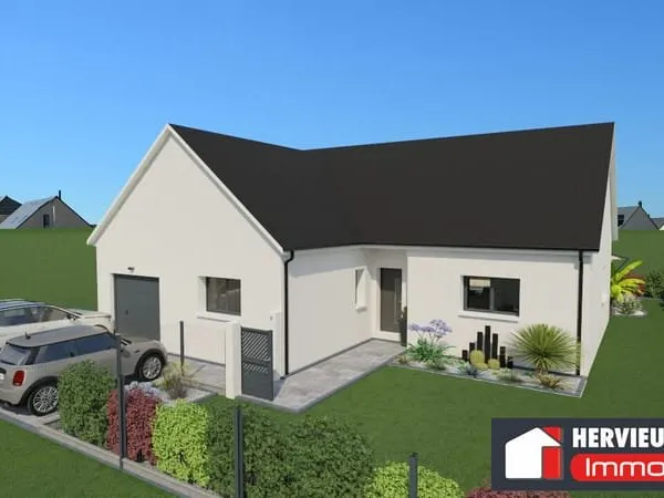 Maison neuve de plain-pied à Courseulles-sur-Mer, livraison 2026, 3 chambres, sur 4300 m² ? Frais de