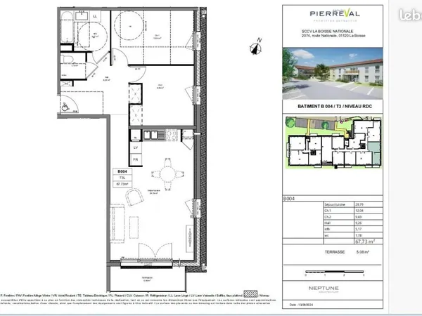 Appartement 3 pièces 67 m²
