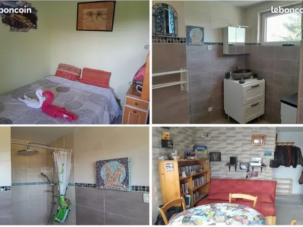 T2 dans maison partagée + terrasse + box + cave + place