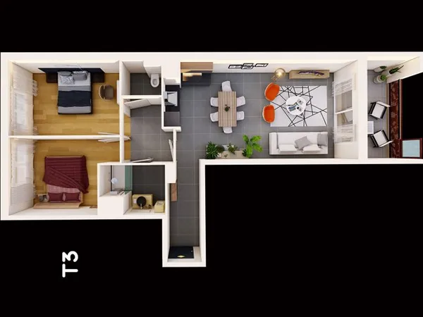 Appartement T3 - 72,27m², ALBI GRAND-CENTRE