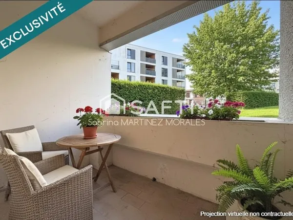 T1 28 m2 avec balcon et place de parking privative