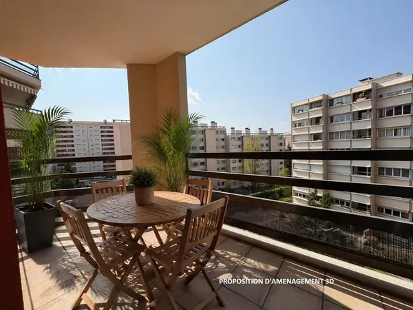 VILLEURBANNE - Cuisine équipée - Double balcons - Garage fer