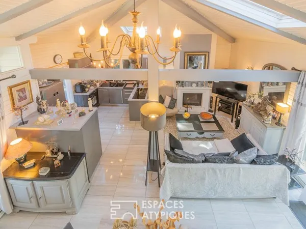 Chalet Californien avec jardin et terrasses