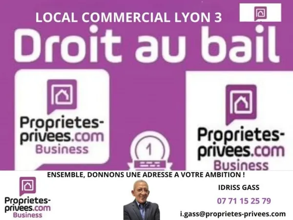 Commerce 1 pièce 40 m²