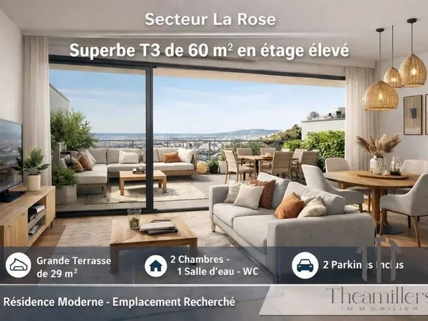 Appartement 3 pièces 60 m²
