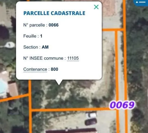 Terrain à vendre - 800 m² - Cournanel (à 2 min de Limoux)