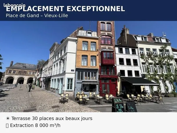 Opportunité rare - snack / vente à emporter + logement - vieux-lille (porte de gand)