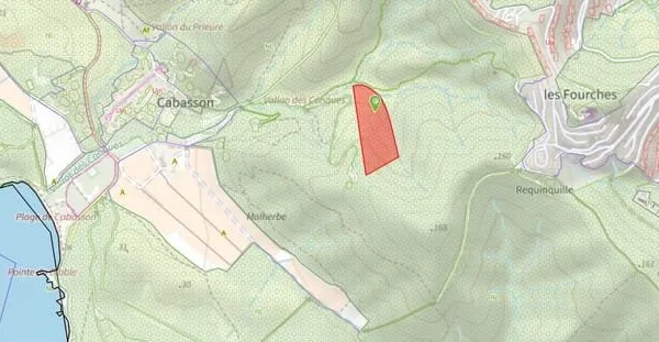 Terrain non constructible à Bormes-les-Mimosas