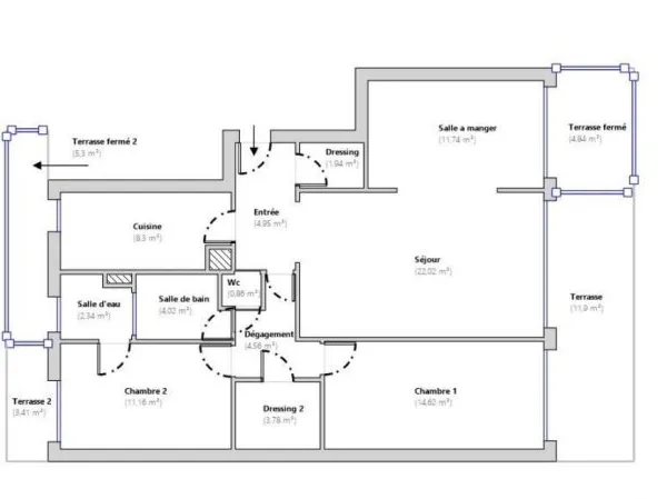 SUR PARC ! Appartement 3/4 pièces de 90m², CAVE et GARAGE