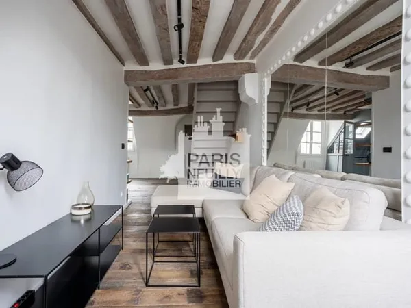 75004 - RUE CHARLES V - 2 PIECES MEUBLE DE 40M² EN DUPLEX - BAIL CODE CIVIL