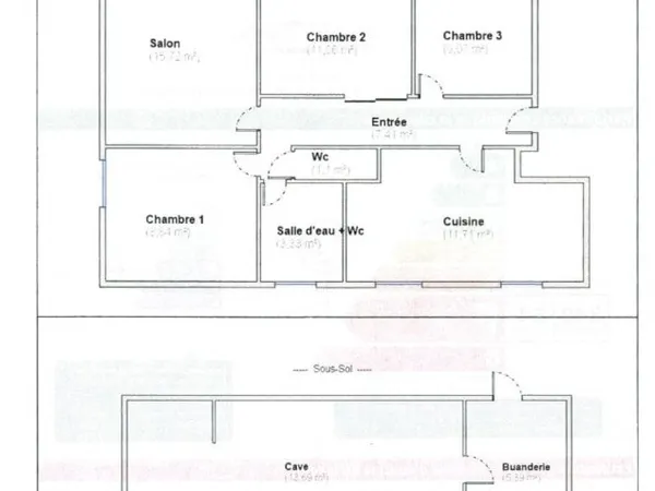 Appartement 4 pièces 70 m²