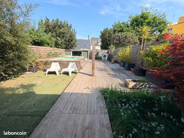 Maison rénovée 120 m² avec extérieur, terrasse et piscine chauffée - Saint-Marc / Le Guelmeur - Bres