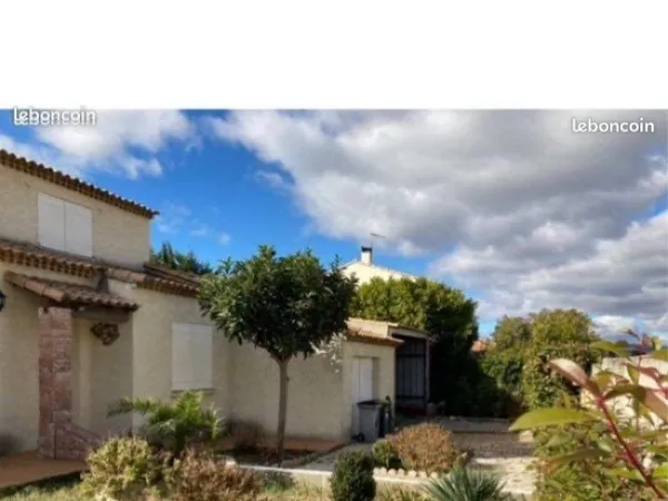 Villa gigean 129m2 avec 5 chambres et hangars