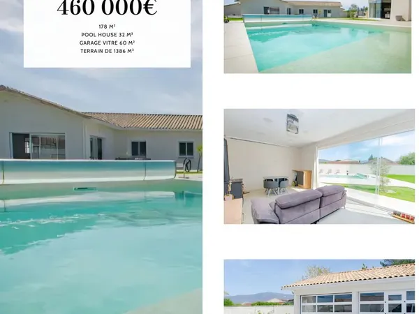 Villa de plein pied avec piscine et dépendances