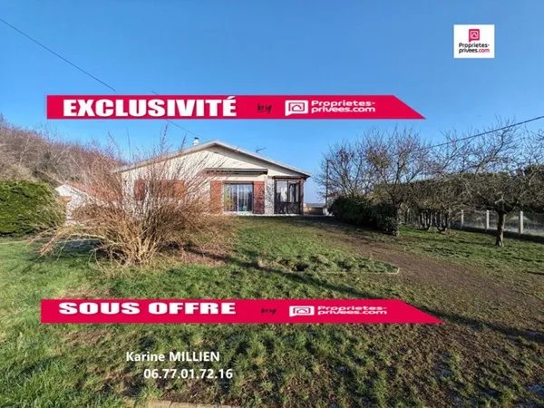 MARCILLY LA CAMPAGNE 27320 Maison individuelle de plain-pied avec sous-sol total - 2 chambres - Gara