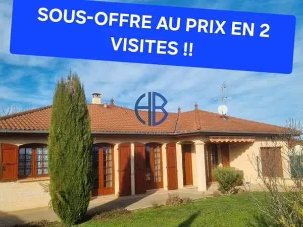 ROCHETOIRIN NOUVEAUTE ! Maison T4 de plain-pied avec jardin arboré et vue montagnes