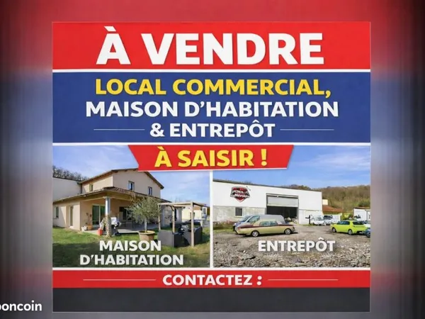 Local professionnel et maison d'habitation