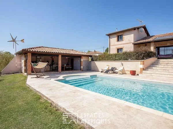 Familiale avec Piscine et Pool House proche de Beaumont de Lomagne