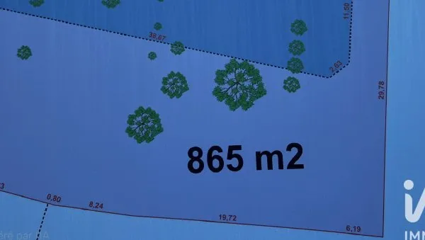 Terrain 865 m²