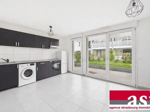 Appartement 2 pièces récent en rez de jardin