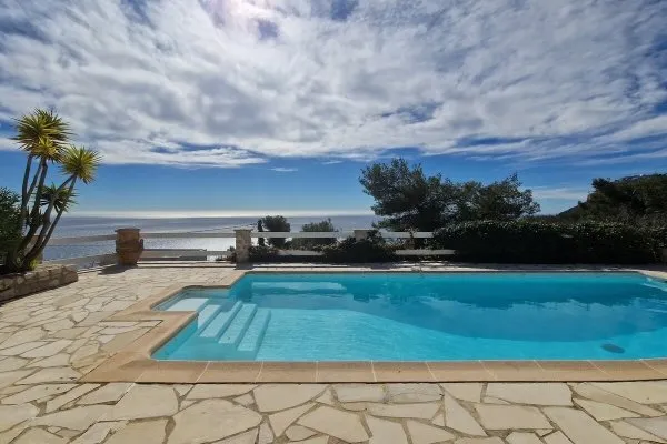 La Turbie-Vue panoramique mer - Villa avec piscine et jardin