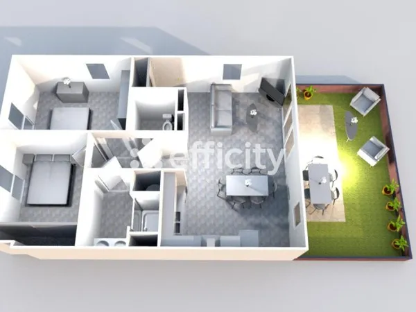 Appartement 3 pièces 64 m²