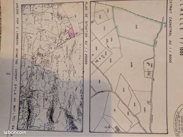 Vend terrain bagnols en forêt