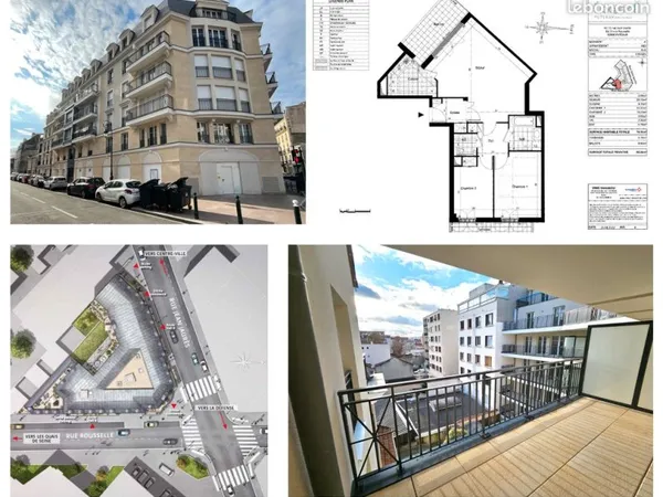 Superbe 3 pièces avec vue + terrasse + balcon - Puteaux - Centre ville/ Quartier République -