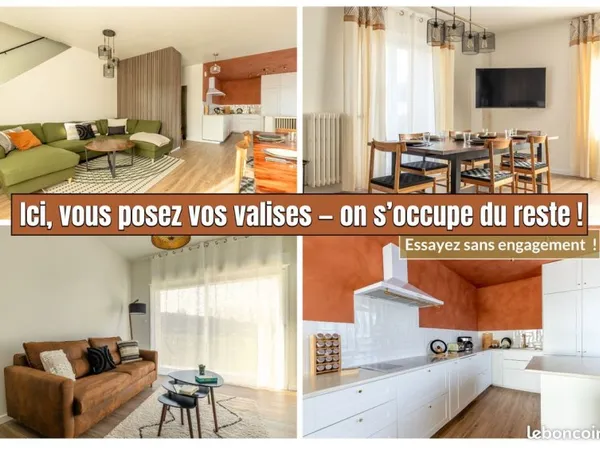 Maison partagée 3 chambres + 3 salles d'eau à louer
