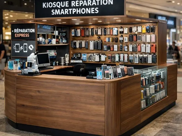 📱 Kiosque réparation smartphones à vendre - Galerie commerciale à fort passage