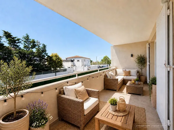 Appartement T3 avec grande terrasse et place de parking
