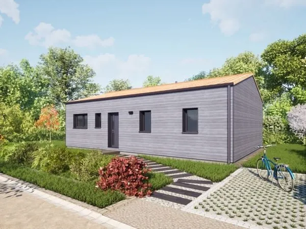 Projet de construction d'une maison bois de 80 m² avec terrain à NOTRE-DAME-D'ALLENCON (49)
