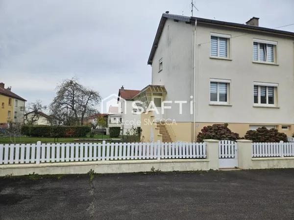Maison mitoyenne,3 chambres,jardin,garage