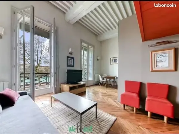 T1 bis contemporain quai Lassagne vue Rhône