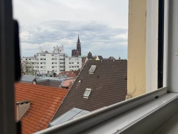 Studio rénové 2026 7eme étage au calme vue Cathédrale