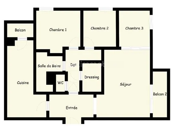 Appartement 4 pièces 94 m²