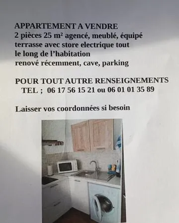 Appartement 2 pièces remis à neuf