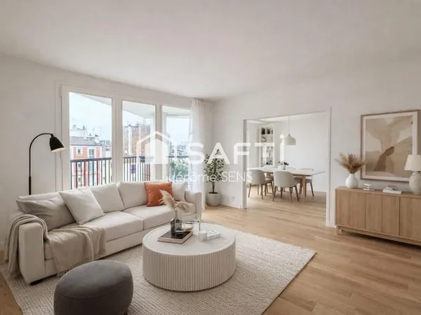 Courbevoie - Dernier étage, 94 m² avec balcon