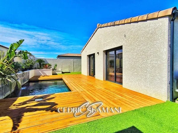 MAISON 124 M2, 3 CHAMBRES, SALON, CUISINE, GARAGE, JARDIN, TERRASSE, 2 WC, SDB, SALLE D EAU