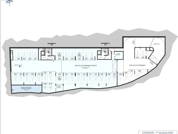 1870m2 de parkings à proximité de Monaco et autoroute