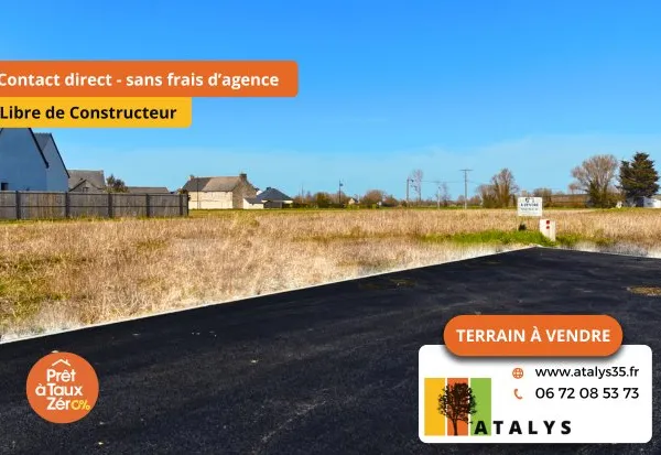 Terrain viabilisé, libre de constructeur