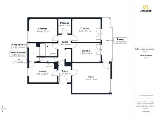 APPARTEMENT 4 pièces 79 m²