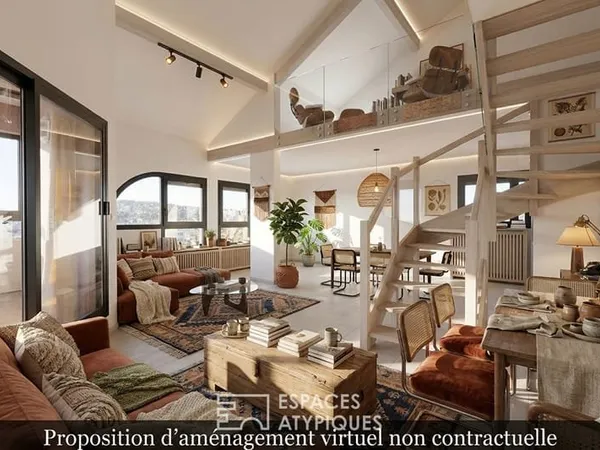 Appartement en dernier étage à moderniser