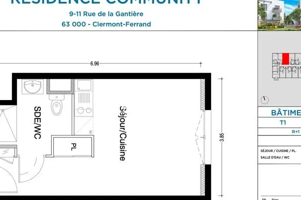 Appartement meublé 1 pièce 25 m²